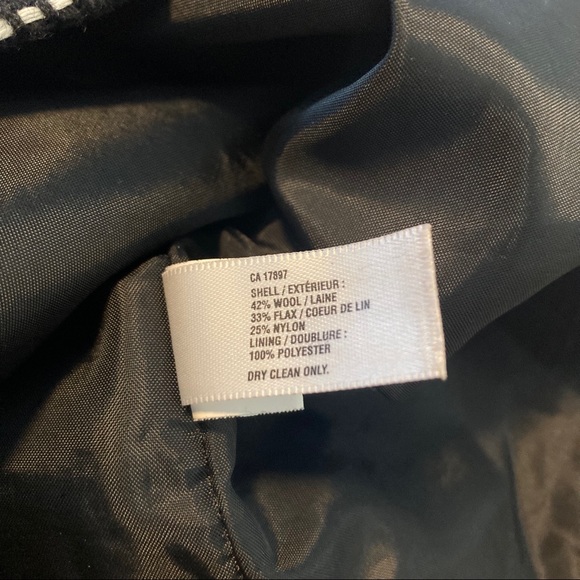 Gap Wool Blend Miniskirt Black and White Woven Tweed Size 14 NWOT - Picture 7 of 9